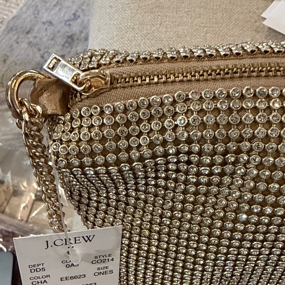 J. Crew Champagne Mini-Rhinestone Handbag/NWT - Picture 5 of 11